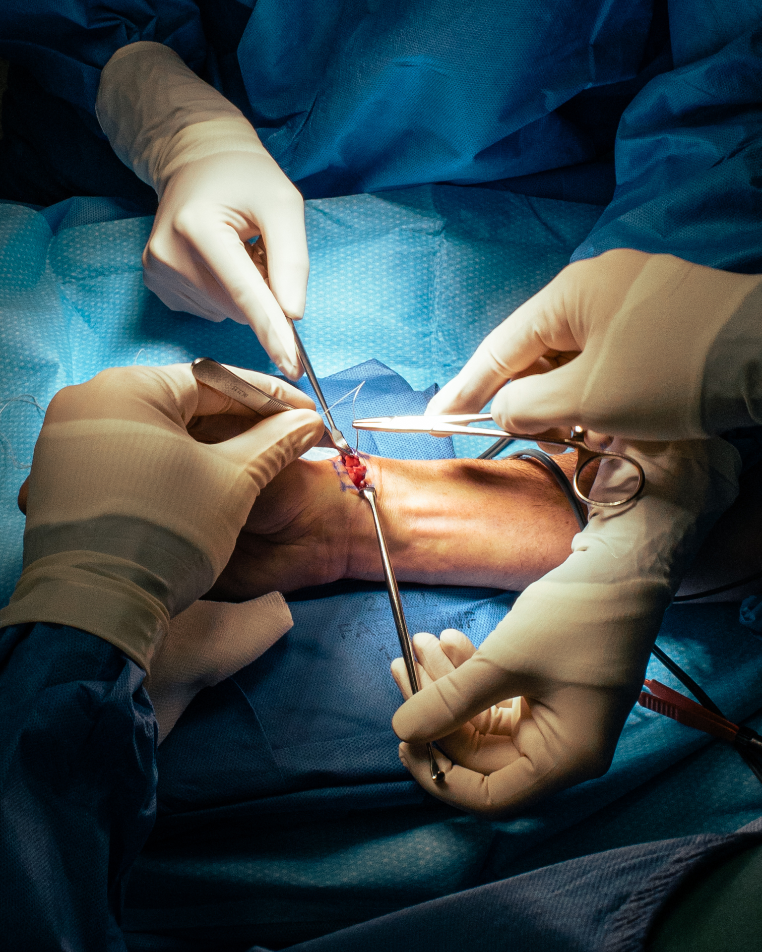 Carte blanche in a surgery room.